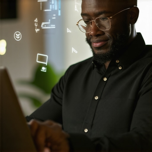 Analyzing Call Data for Local Business Growth Business owner analyzing call tracking data on a laptop with phone icons