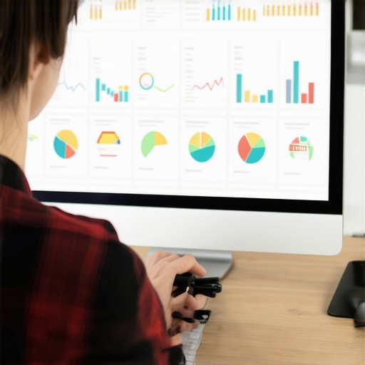 Expert analyzing local SEO performance metrics on a laptop