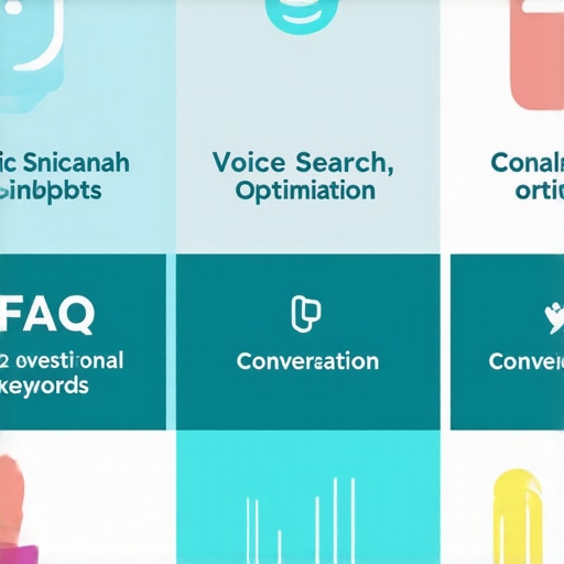 Illustration of voice search optimization techniques for local business profiles.