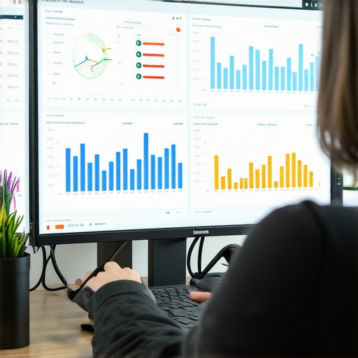 Person reviewing call analytics on a computer screen with GMB data.