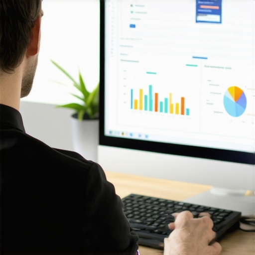 Business owner reviewing call performance metrics on a laptop