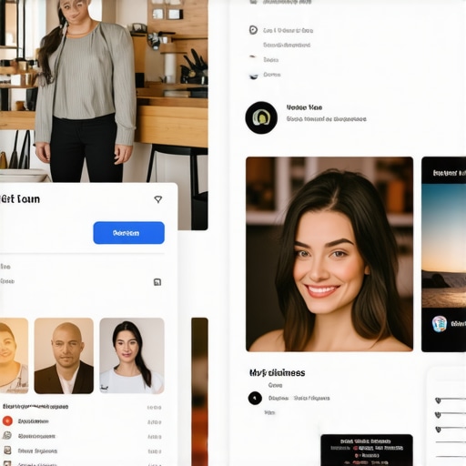 Screenshot of a Google My Business profile showcasing photos, reviews, and complete information