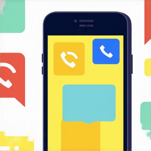 Diagram illustrating a smartphone receiving multiple local business calls