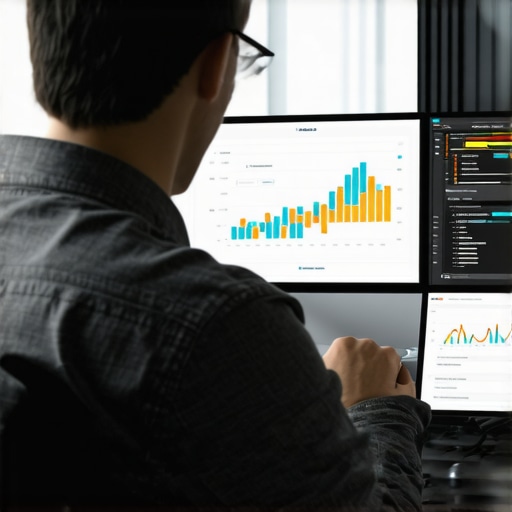 Monitoring Local SEO Performance Business owner analyzing SEO analytics for local call tracking