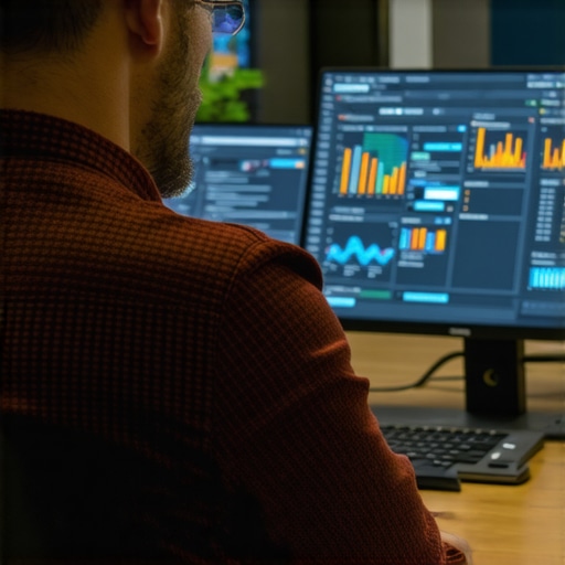 Analyzing Call Data for SEO Optimization Business owner reviewing SEO call analytics on laptop in an office