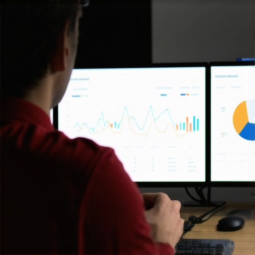 A person reviewing local SEO and call tracking data on computer screens.