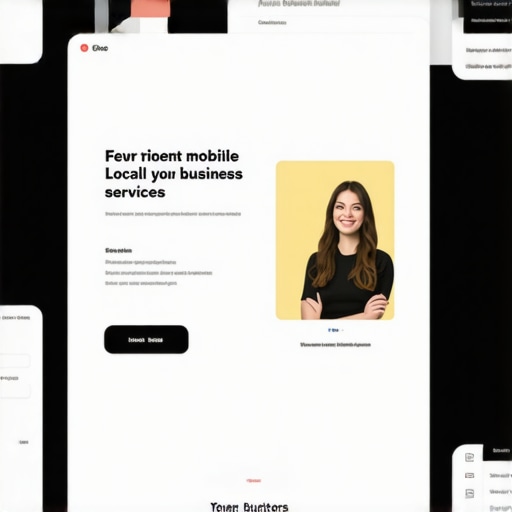 Screenshot of a service webpage showing a large, colorful phone icon and contact button at the top.