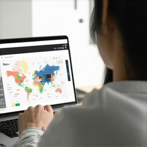Person geo-tagging photos on a laptop to improve local SEO and generate more calls.