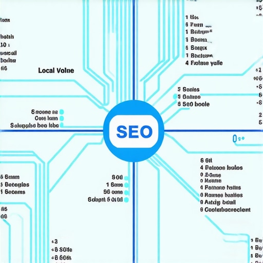 Diagram illustrating various local SEO components like reviews, schema, citations, and user intent impacting call conversions.