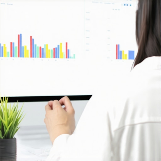 Person reviewing SEO analytics charts for local business call optimization.