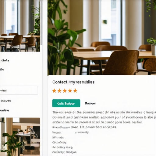 A Google My Business profile highlighting contact information, call button, and positive reviews.