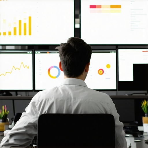 A person reviewing call tracking analytics on computer screens to optimize local business calls.